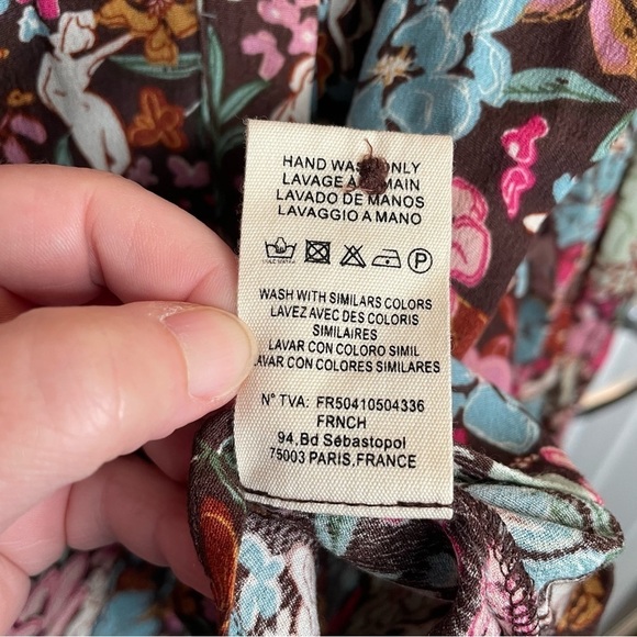 FRNCH Paris Aida Nudie Floral Print Blouse M/L - Picture 13 of 13